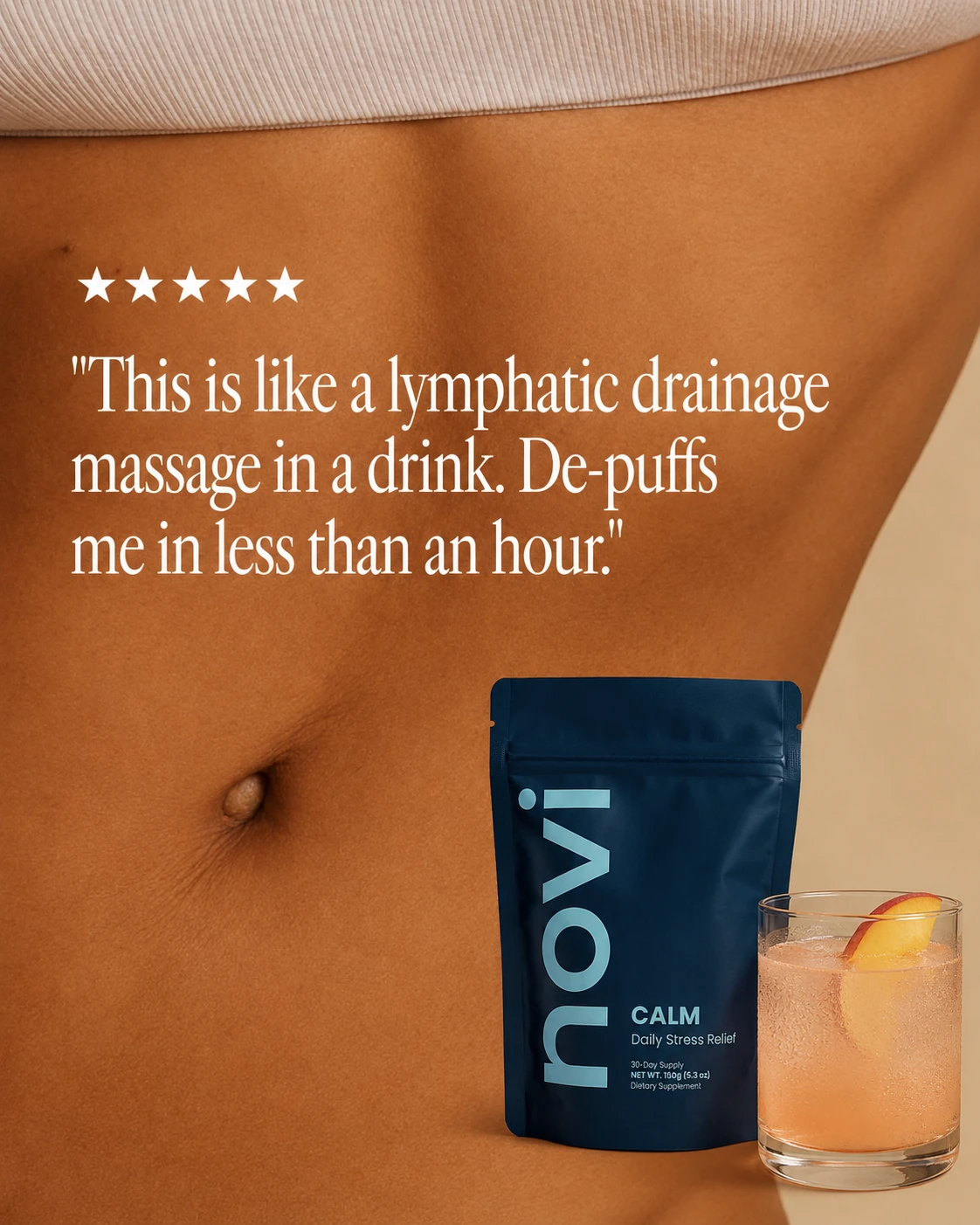 Lymphatic drainage in a drink ad creative